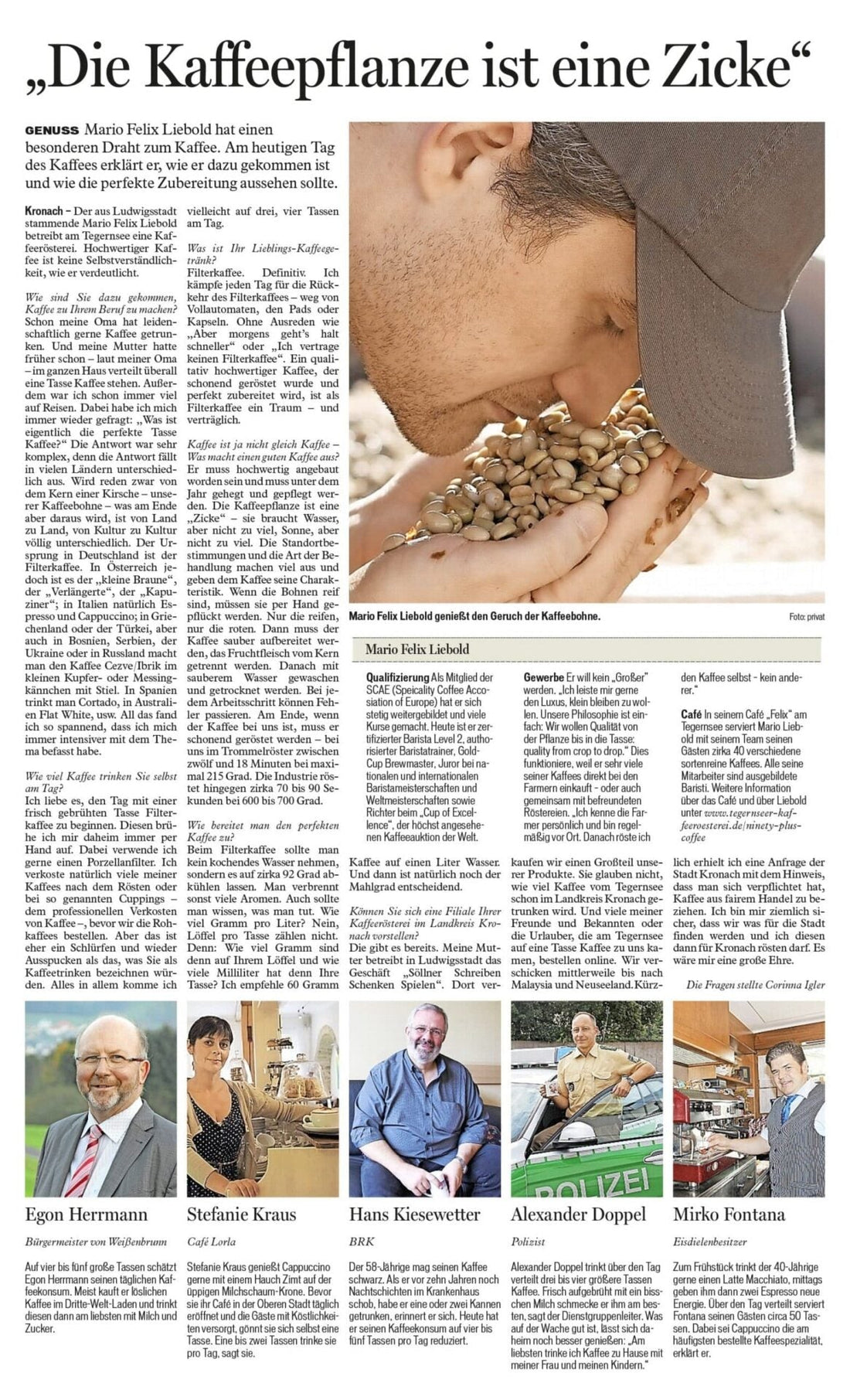 Tag des Kaffees (Oberfränkische Tageszeitung)