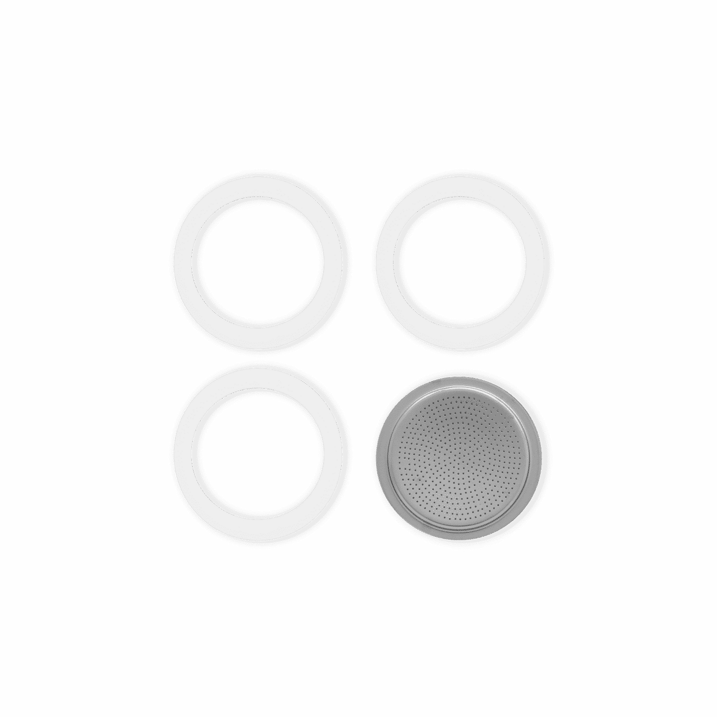 Bialetti® Replacement Set 3 Gaskets and 1 Filter Induction (6 Cups)