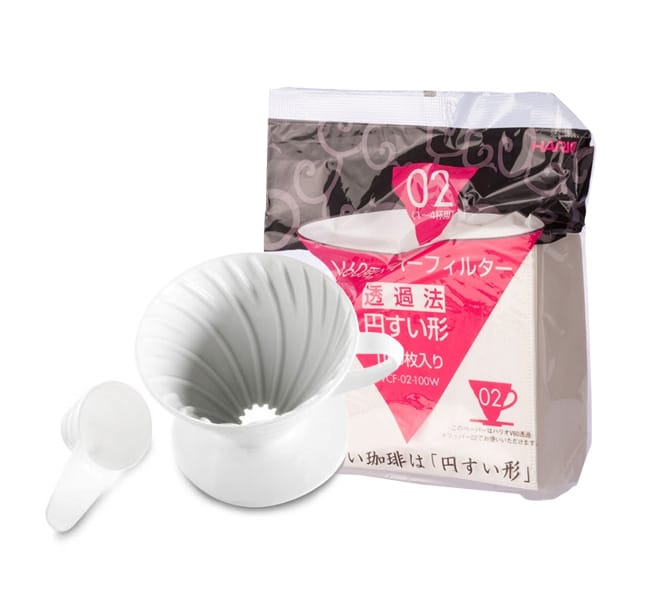 Hario V60 (Size 01) Porcelain incl. filter paper (100 pcs.)