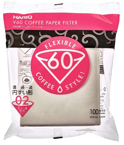 Hario V60 Filter Papers (02), 100 Sheets