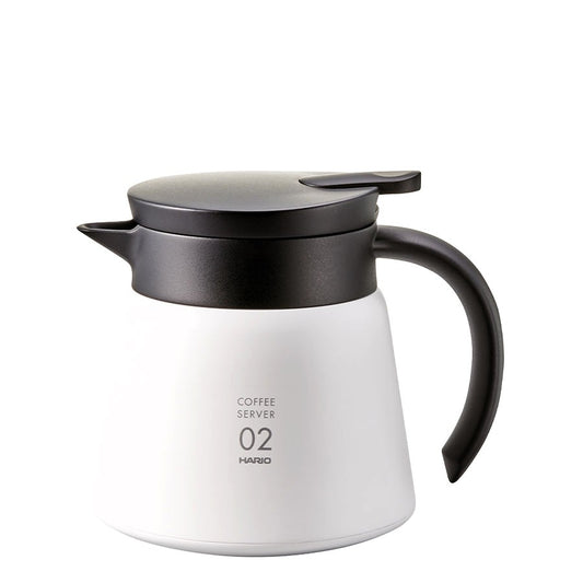 Hario Thermoskanne „V60 Heat - Retaining Stainless Server“ 600ml (weiß)