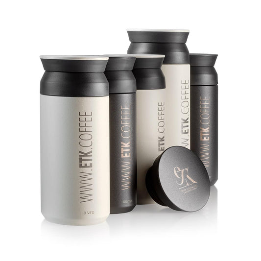 KINTO Travel Tumbler: Designer thermos mug with ETK branding (350ml / 500ml)